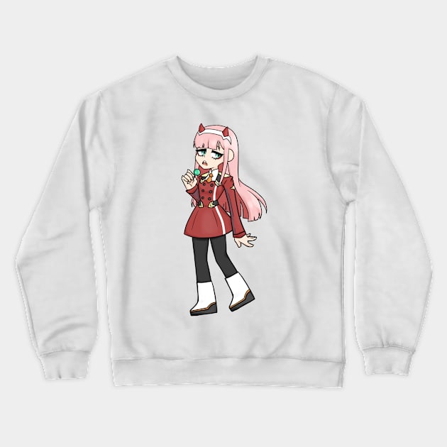 Zero Two Crewneck Sweatshirt by miooaoyamyam